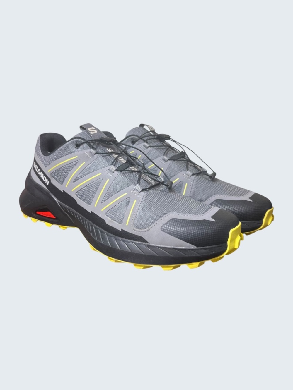 Salomon Speedcross Peak Quiet Shade Black Sulphur Spring Mens Athletic Sneaker